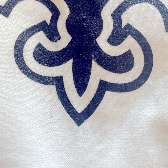 NFL Vintage NEW ORLEANS SAINTS Sequined FLEECE LINED JERSEY Size 2X Black White - Picture 15 of 15